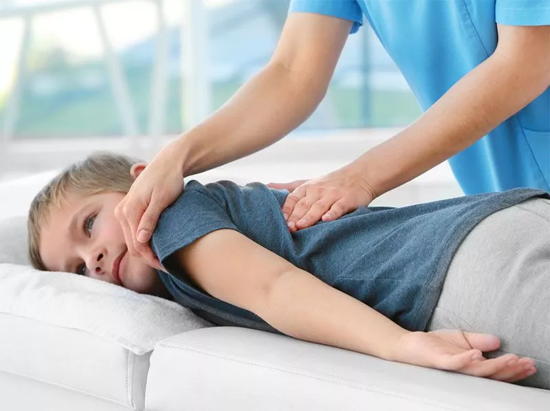 Youth massage treatment at Viva Massage in Edmonton