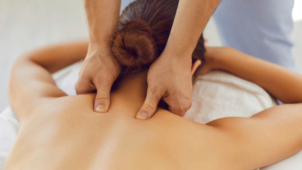Deep tissue massage treatment at Viva Massage in Edmonton